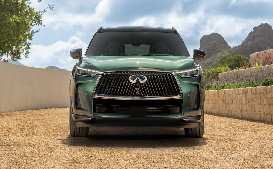 green INFINITI SUV