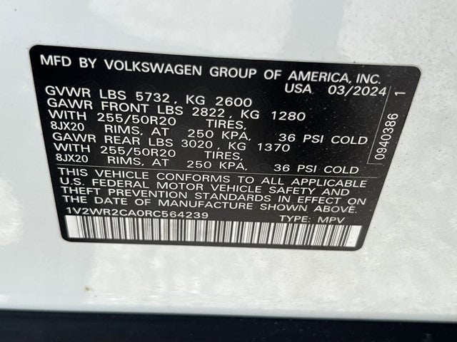 2024 Volkswagen Atlas 2.0T SE w/Technology