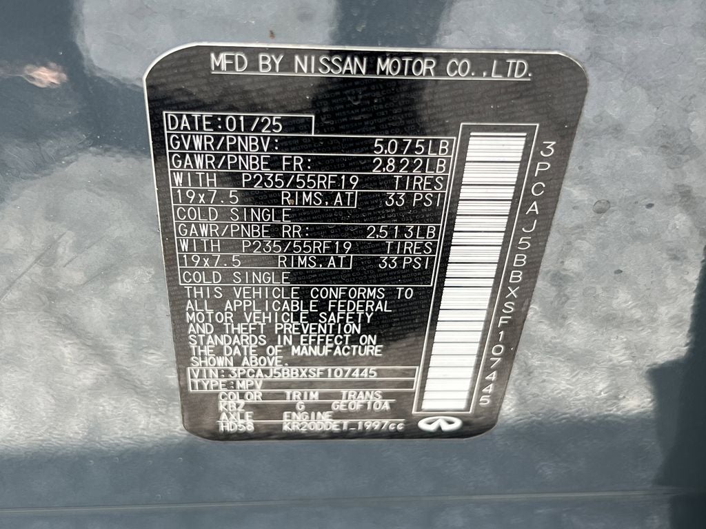 2025 INFINITI QX50 LUXE AWD