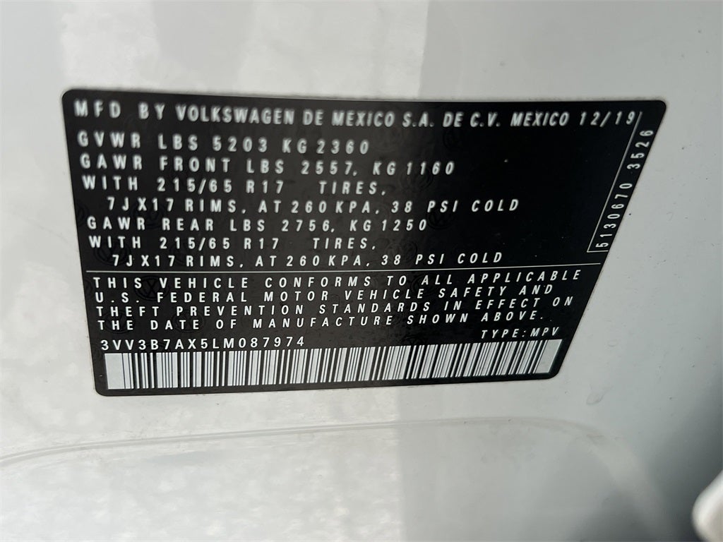 2020 Volkswagen Tiguan 2.0T SE