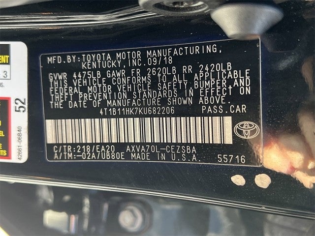 2019 Toyota Camry SE