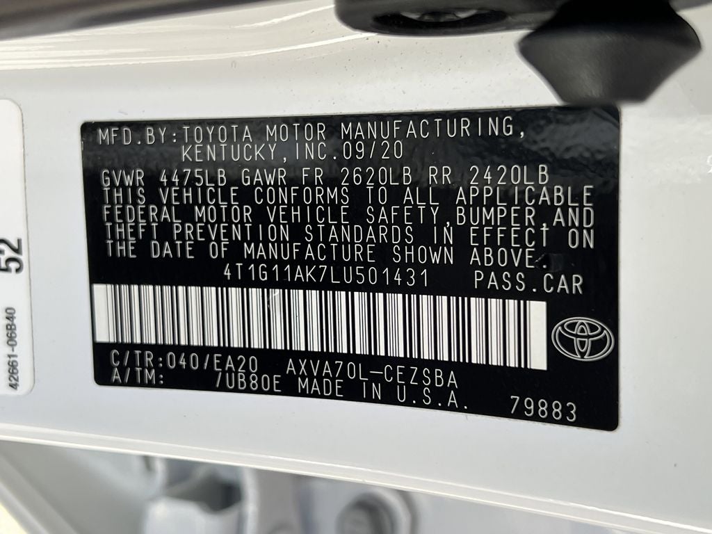 2020 Toyota Camry SE