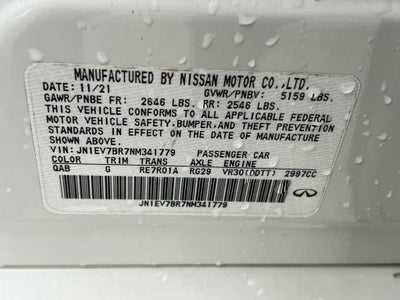 2022 INFINITI Q50 LUXE AWD