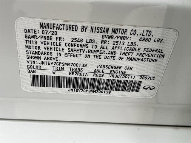 2021 INFINITI Q50 SENSORY