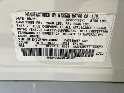 2022 INFINITI Q50 SENSORY AWD