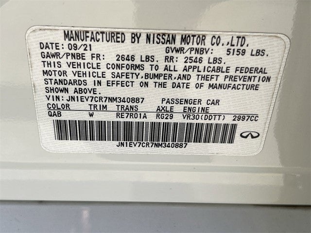 2022 INFINITI Q50 SENSORY AWD