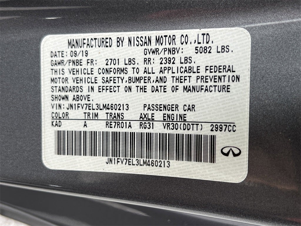 2020 INFINITI Q60 RED SPORT AWD