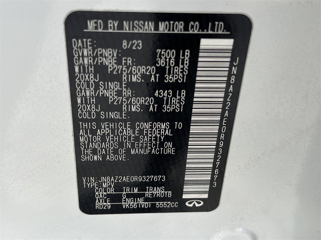 2024 INFINITI QX80 LUXE 4WD