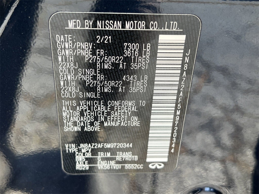 2021 INFINITI QX80 PREMIUM SELECT