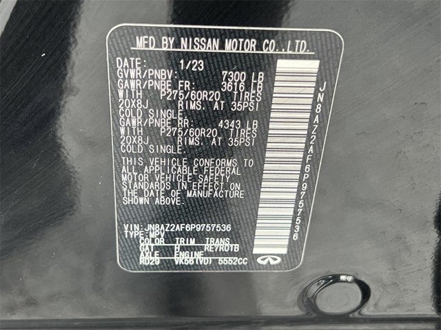 2023 INFINITI QX80 LUXE RWD