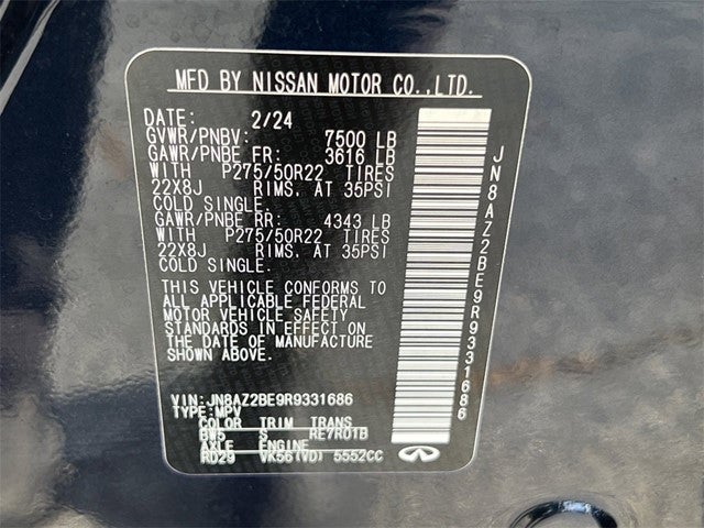 2024 INFINITI QX80 SENSORY 4WD