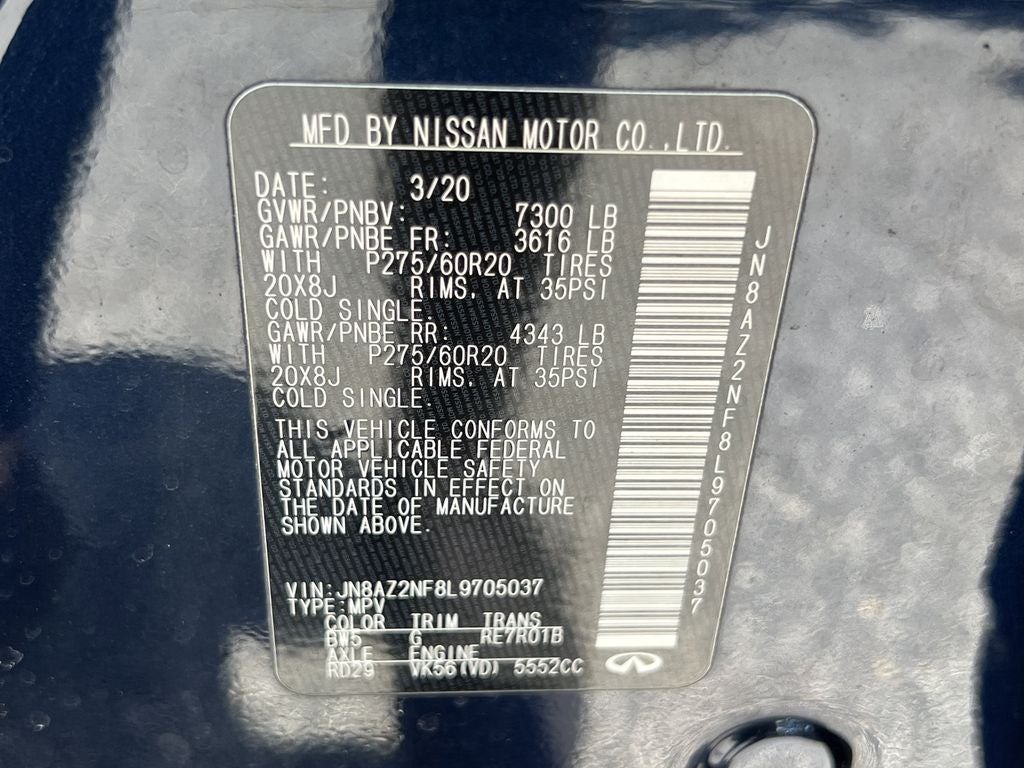 2020 INFINITI QX80 LUXE