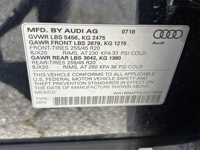 2018 Audi Q5 2.0T Premium Plus quattro