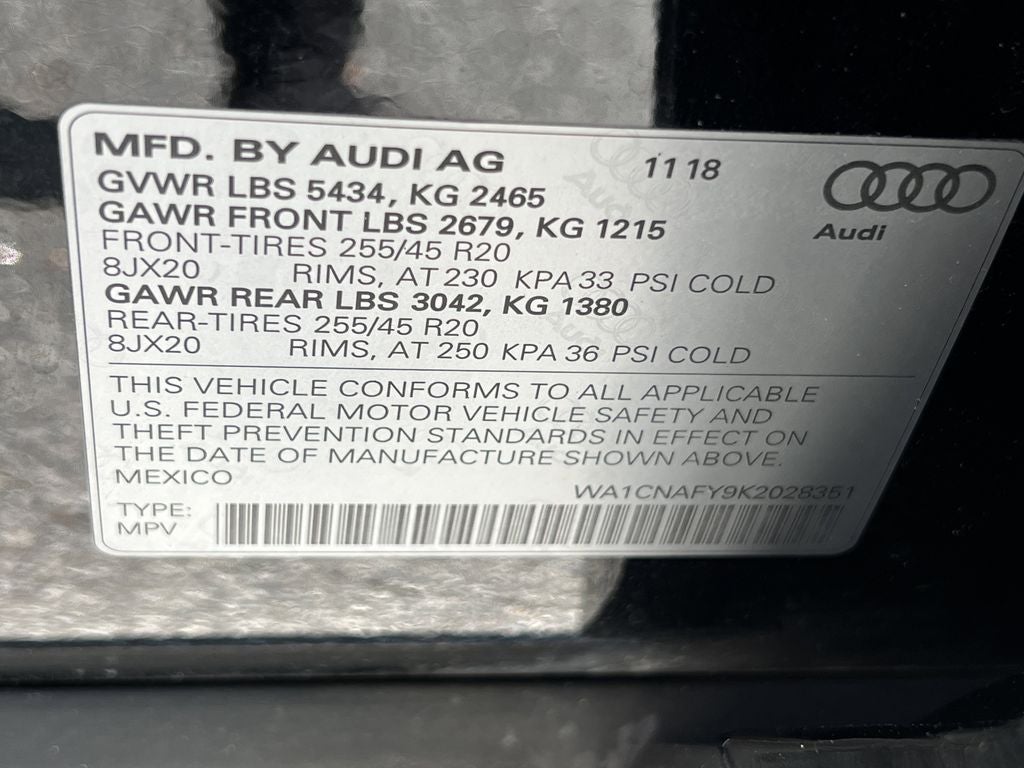 2019 Audi Q5 2.0T Prestige quattro