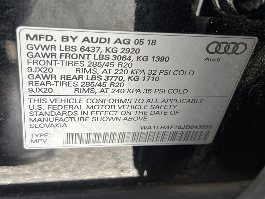 2018 Audi Q7 2.0T Premium Plus quattro