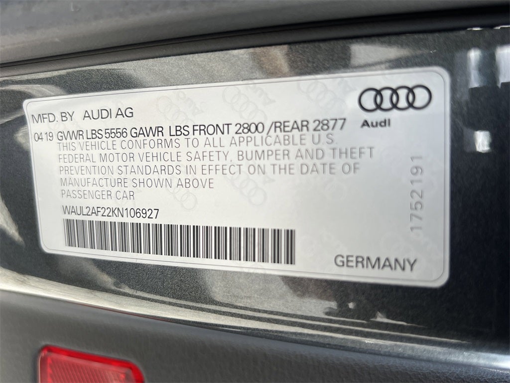 2019 Audi A6 3.0T Premium Plus quattro