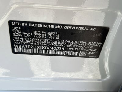 2019 BMW 7 Series 750i xDrive