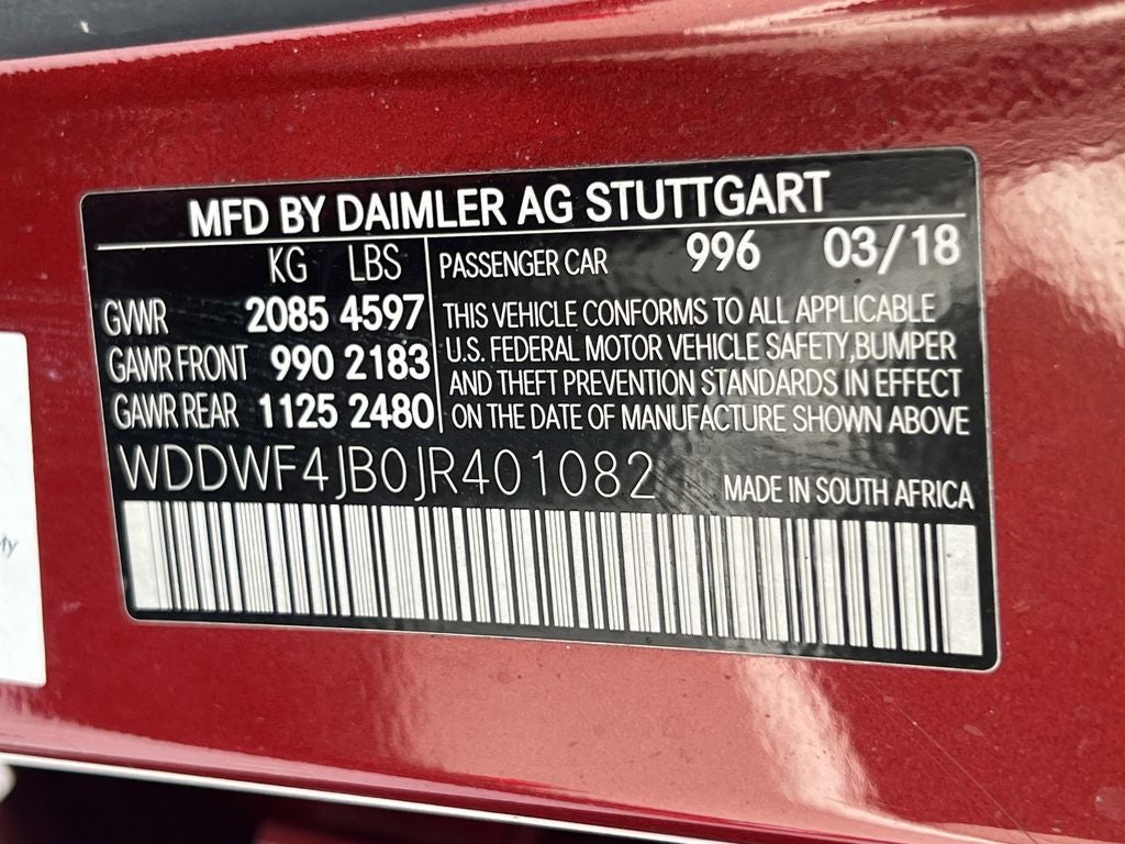 2018 Mercedes-Benz C-Class C 300