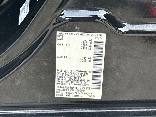 2022 Nissan Altima 2.5 SL