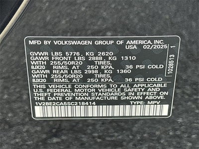 2025 Volkswagen Atlas Cross Sport 2.0T SEL