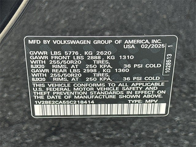 2025 Volkswagen Atlas Cross Sport 2.0T SEL