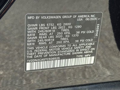 2026 Volkswagen Atlas 2.0T SE