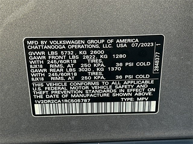 2024 Volkswagen Atlas 2.0T SE