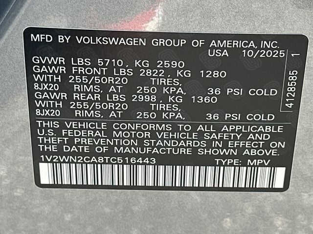 2026 Volkswagen Atlas 2.0T SE w/Technology