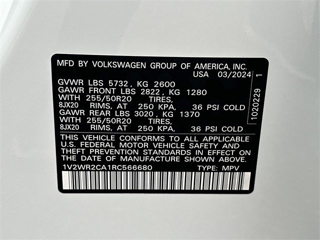 2024 Volkswagen Atlas 2.0T SE w/Technology