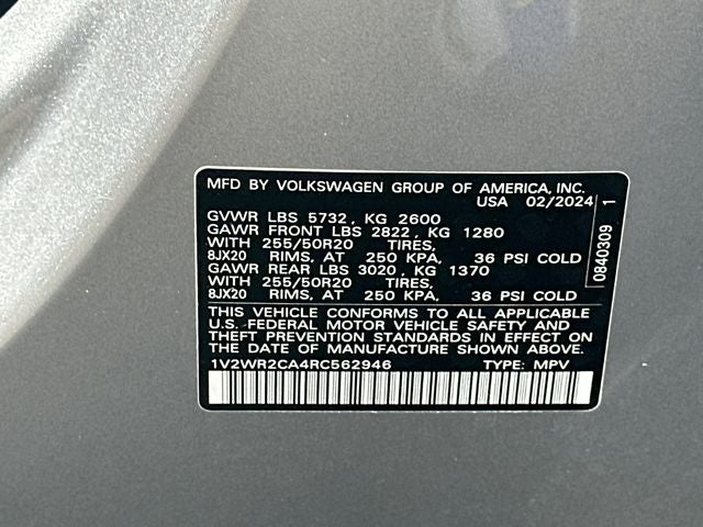 2024 Volkswagen Atlas 2.0T SE w/Technology