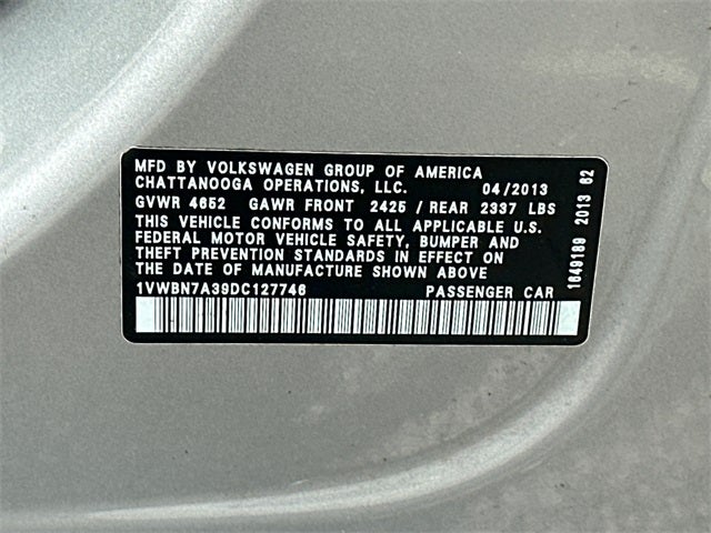 2013 Volkswagen Passat TDI SE w/Sunroof