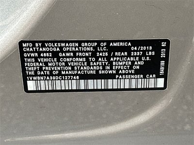 2013 Volkswagen Passat TDI SE w/Sunroof