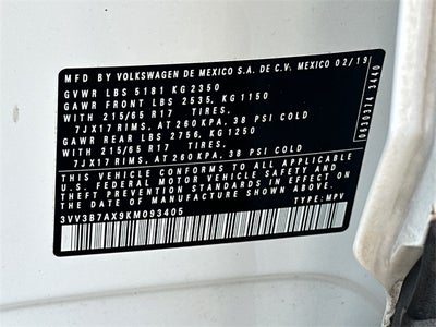 2019 Volkswagen Tiguan 2.0T SE