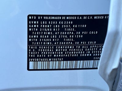 2020 Volkswagen Tiguan 2.0T SE