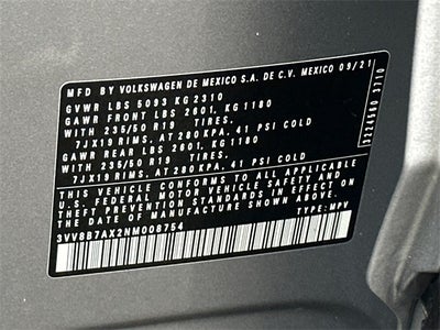 2022 Volkswagen Tiguan 2.0T SE R-Line Black