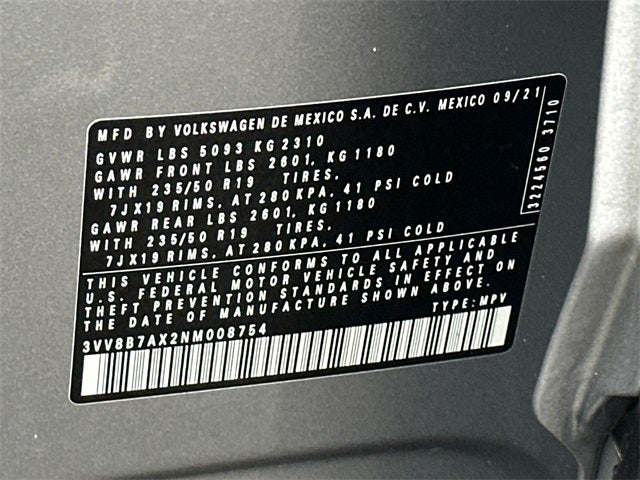 2022 Volkswagen Tiguan 2.0T SE R-Line Black