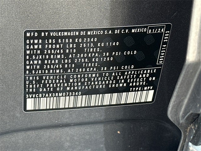 2024 Volkswagen Tiguan 2.0T SE R-Line Black