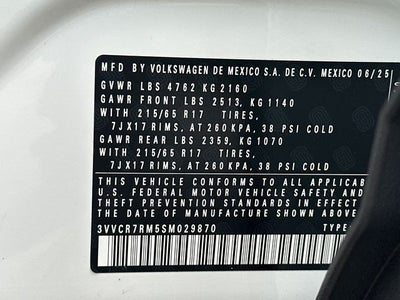 2025 Volkswagen Tiguan 2.0T S