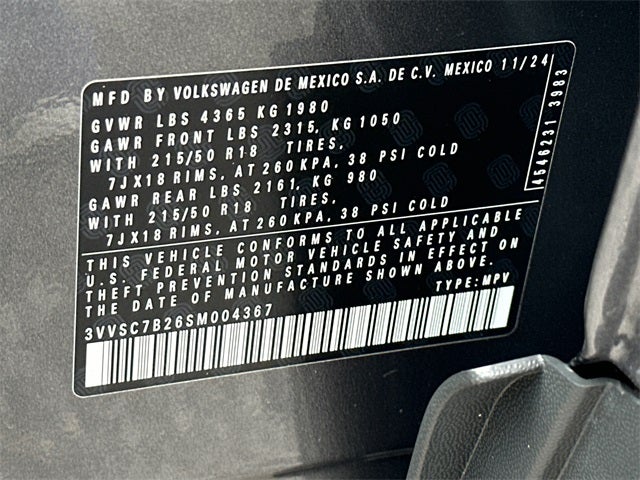 2025 Volkswagen Taos 1.5T SE