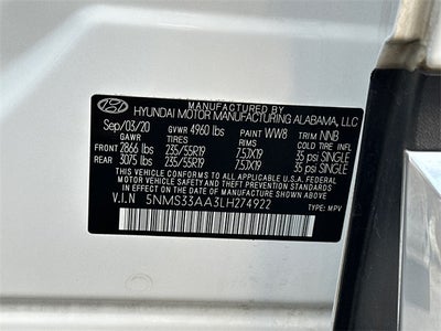 2020 Hyundai Santa Fe SEL