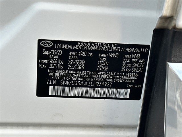 2020 Hyundai Santa Fe SEL