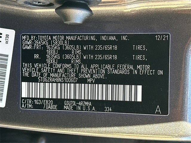 2022 Toyota Highlander XLE