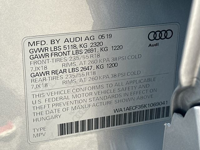 2019 Audi Q3 2.0T Premium quattro