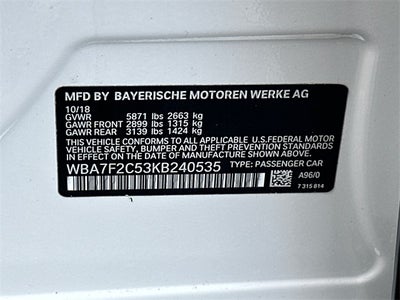 2019 BMW 7 Series 750i xDrive