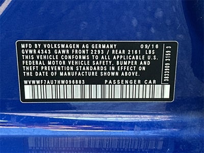 2017 Volkswagen Golf R DCC & Navigation 4Motion 4Motion